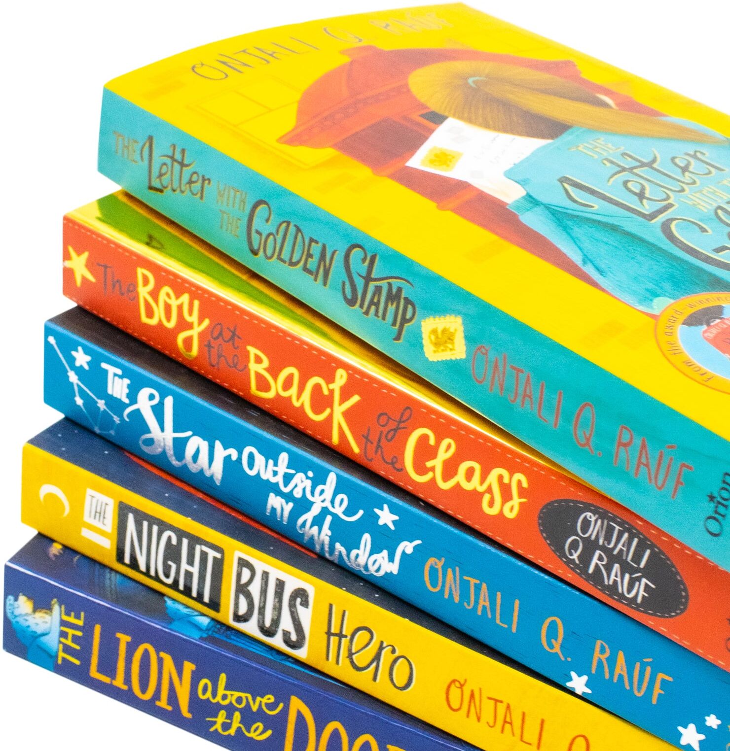 Orion Onjali Q. Raúf 5 Books Collection Set   The Boy at the Back of the Class, The Night Bus Hero, The Star Outside My Window, The Lion Above the Door & Th