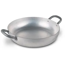 Mamù Weiße Aluminiumpfanne mit Eisengriff, Ø 30 cm, für den privaten oder professionellen Gebrauch