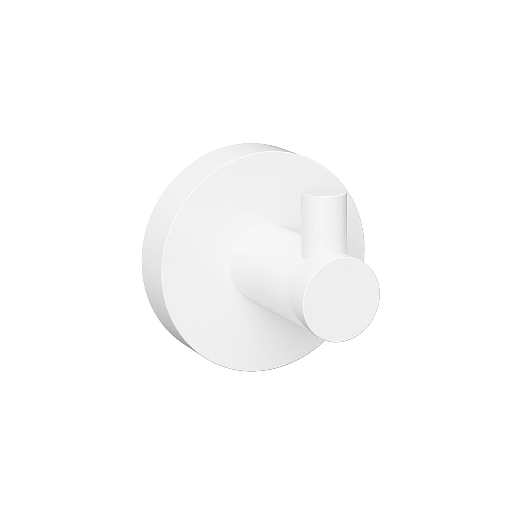 Brillantbad WHITE Kleiderhaken Messing Weiß 55x55x50 mm für Bad & Küche >> zum Bohren oder Kleben*