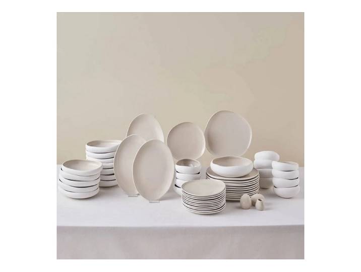 Karaca Geschirr-Set Karaca Earth Collection Cupid Tafelservice 55-tlg. für 12 Personen, 12 Personen, Steinzeug