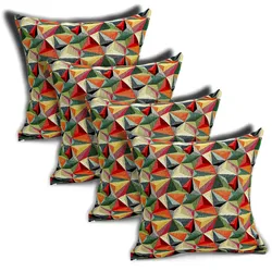 Linke Licardo Kissenhülle Dreiecke 3D 50x50 cm 4er-Set