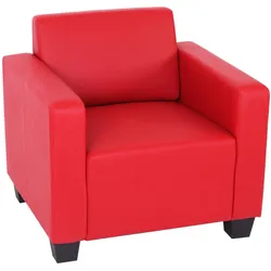Modular Sessel Loungesessel Moncalieri, Kunstleder ~ rot