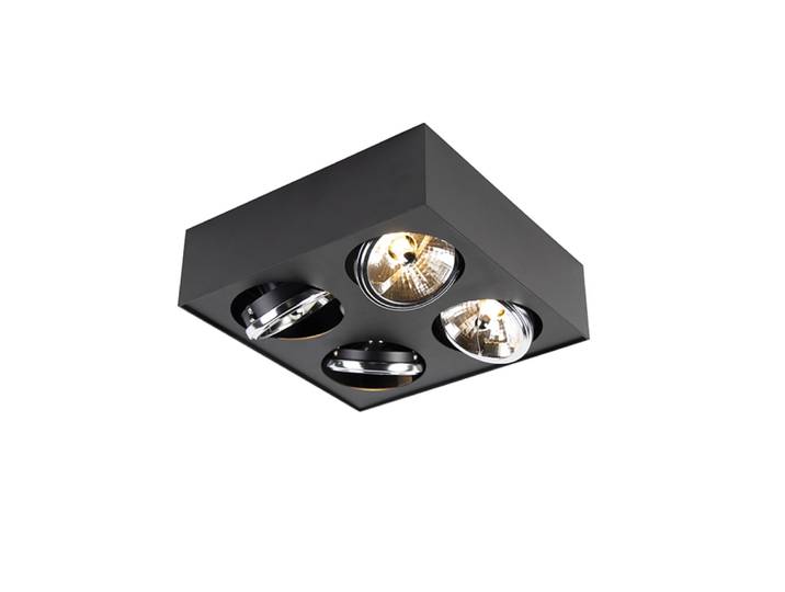 Spot plafond en aluminium noir