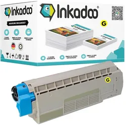 Inkadoo, Toner, Kompatibel zu OKI 4647110x Tonerkartusche (Y)