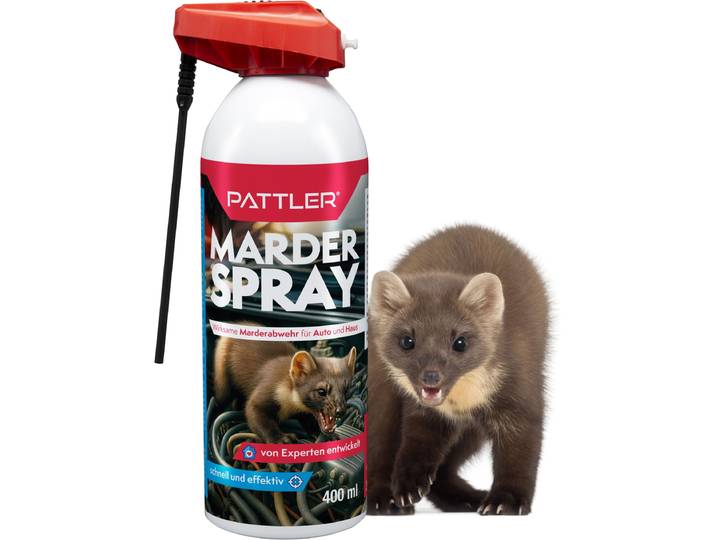 Marderspray PATTLER Hochwirksam mit Sofortwirkung , weiß, Schädlingsbekämpfungsmittel, Marderspray, 400 ml