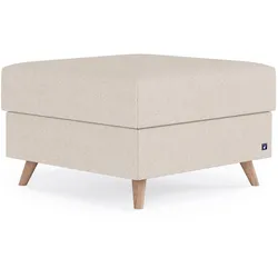 BRUNO Hocker 70x70 in Creme Ecru | Gemütliche Ablage und praktische Aufbewahrung