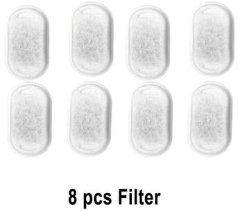 Inspired Finds CrystalFlow Stainless Steel Pet Water Fountain 74oz Automatic Drinking Station 8 Pcs Filter Only (replacement