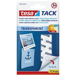 tesa TACK doppelseitige Klebepads 1 cm  x 1 cm transparent