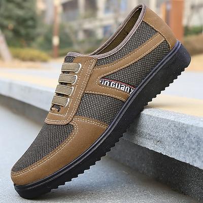 Atmungsaktive Mesh-Freizeit-Wanderschuhe für Herren – leichte Slip-On-Sneaker für Senioren, Outdoor-Aktivitäten und Sommertage