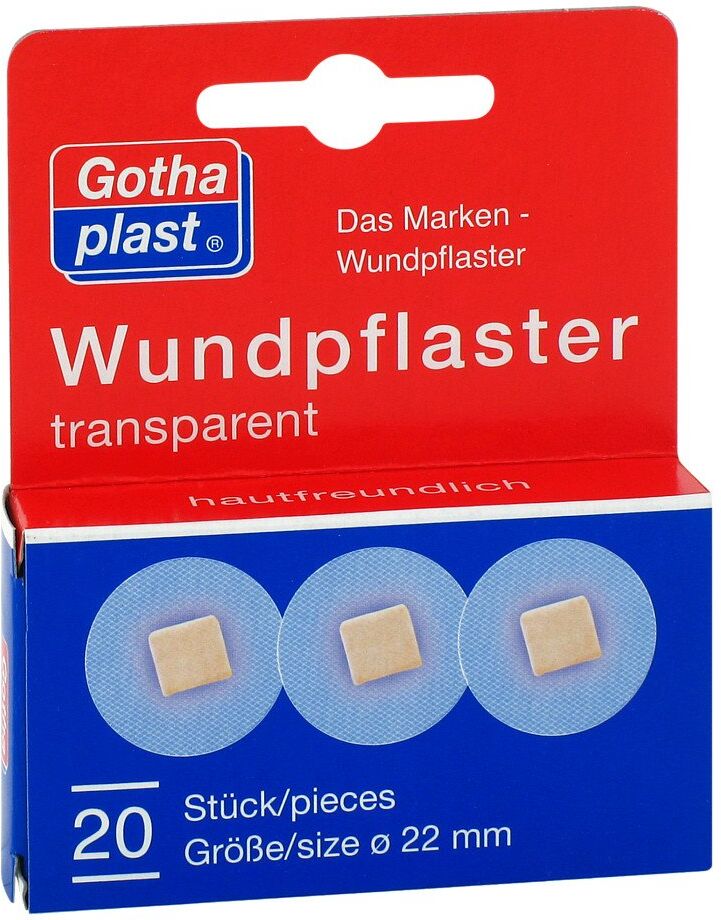 Gothaplast Wundpflaster 2,2 cm transparent 20stk