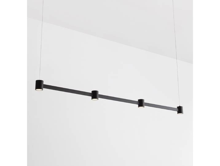 Suspension Puize 118 x 140 x 6cm Noir/Noir 4 Aluminium LED non-remplaçables Module LED