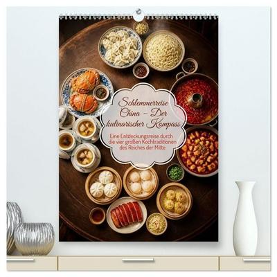 Schlemmerreise China – Der kulinarischer Kompass (hochwertiger Premium Wandkalender 2027 DIN A2 hoch), Kunstdruck in Hochglanz