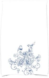 E by Design 18 x 30-inch, Five Little Birds, Floral Print Kitchen Towel
