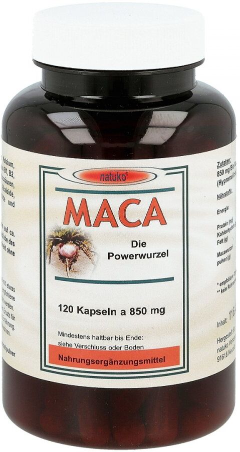 Maca Kapseln 850 mg Macawurzelpulv.a.ökoanbau 120stk