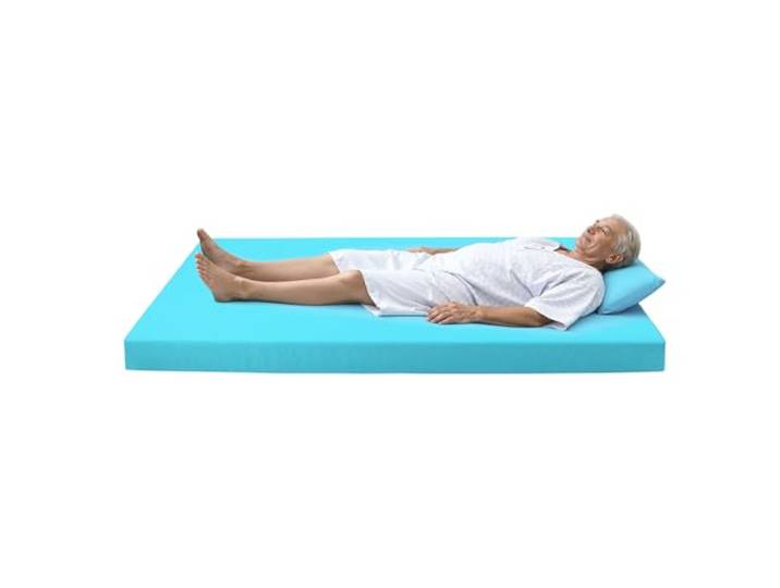 Giuffrida Professionelle Pflegematratze 200 * 90 * 15cm Druckentlastend Hochelastische Schaumstoffmatratze Rechteckig Mit Wasserdichtem Bezug Matratze Für Pflegeheime Und Die Häusliche Pflege（blau）