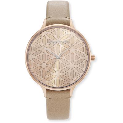 Quarzuhr ENGELSRUFER "Lebensblume", rosa (altrosa, hellbraun, rotgoldfarben), Armbanduhren, Damen, roségoldfarben, Quarzuhr, Armbanduhr, Damenuhr, Lederarmband, analog