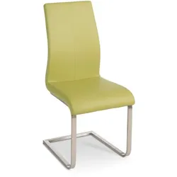Freischwinger Milano Lederoptik Grün Lime