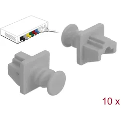 DELOCK Staubschutz für RJ45 Buchse 10 Stück grau