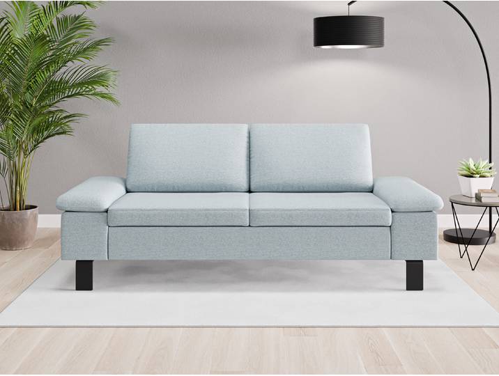 Einzelsofa Rio - Blau (Pastellblau) - Feiner Strukturstoff