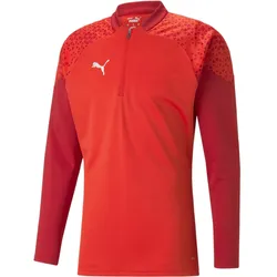 Puma, Herren, Sportshirt, teamCUP Training 1/4 Zip Top (L), Rot, L