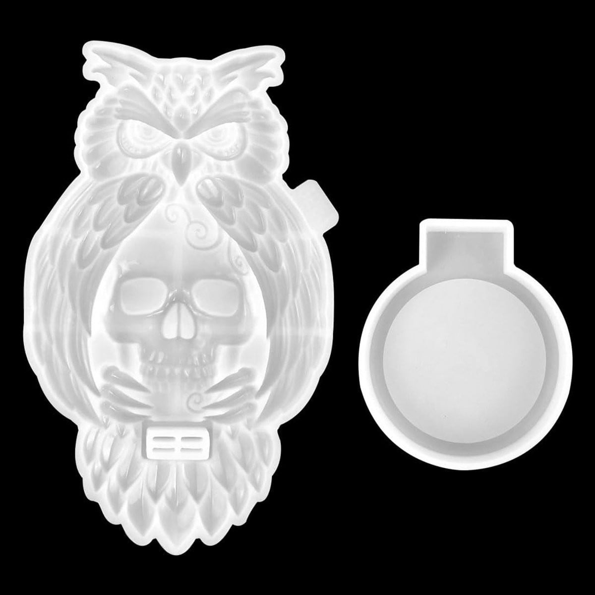 Dailygoods Siliconen Mal voor Uil en Schedel Kaarsenhouder - DIY Halloween Decoratie