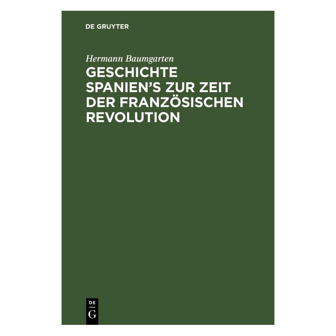 De Gruyter Baumgarten:Geschichte Spaniens zur Zei (67769030)