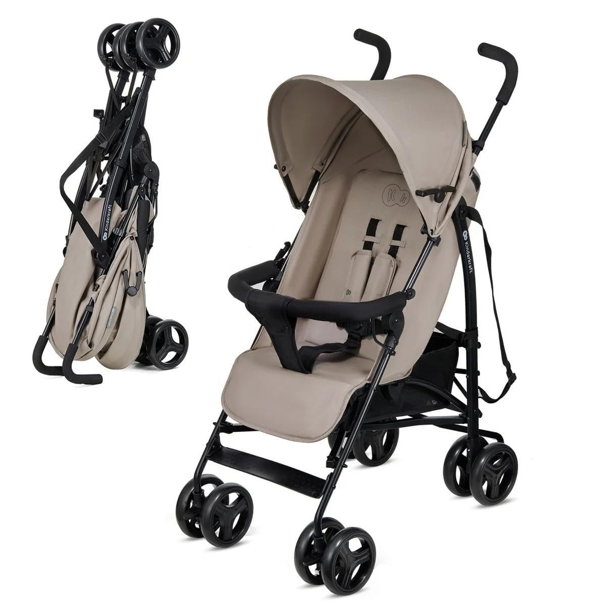 Kinderkraft TIK Lichtgewicht kinderwagen met zonnescherm, Beige
