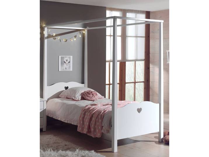 Himmelbett Amori I 90 x 200cm Weiß