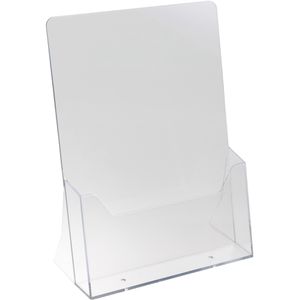Europel Prospekthalter 350072, transparent, Tischprospekthalter, Kunststoff, 1 x DIN A4