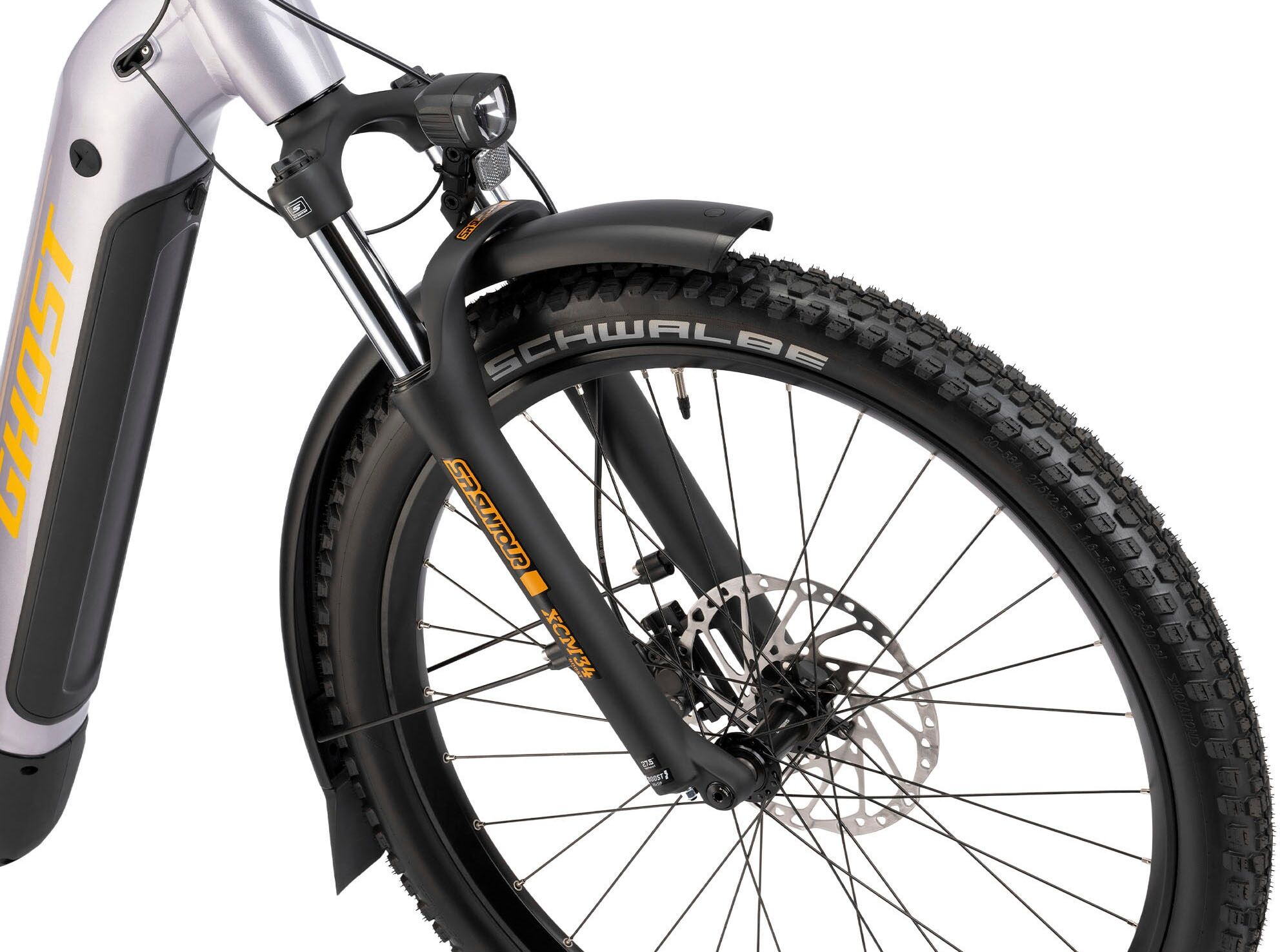 E-Bike GHOST "E-Teru Universal EQ High - Bosch Mittelmotor" Gr. 45, gelb (grau), Elektrofahrräder, 45cm, 27,5 Zoll (69,85cm)