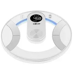 Muvip, Personenwaage, Round Design Digital Bathroom Scale with LCD Display and Glass Platform