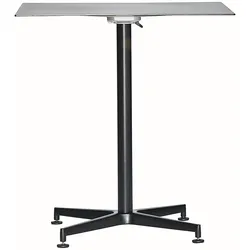 Gartenesstisch Vega aus Aluminium, modern, platzsparend klappbar, schwarz, für 4 Personen