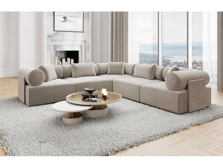 Sofa Dreams Ecksofa Loungesofa Stoff Sofa Eckcouch Polster Ecksofa Laguardia L Form, Loungesofa