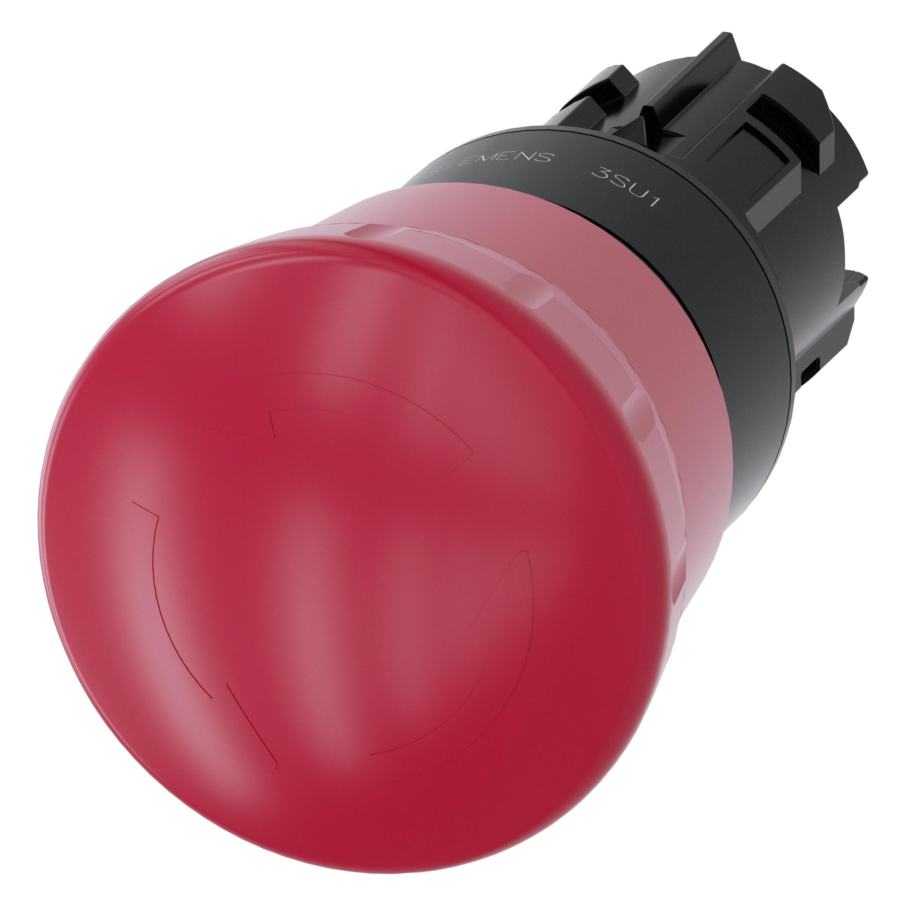 Siemens Emergency stop pushbutton, 22mm, red (3SU1000-1HB20-0AA0)