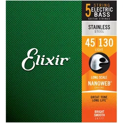 Elixir 14777 Stainless Steel 5-String Medium-Light B 045 - 130 - Saiten E-Bass