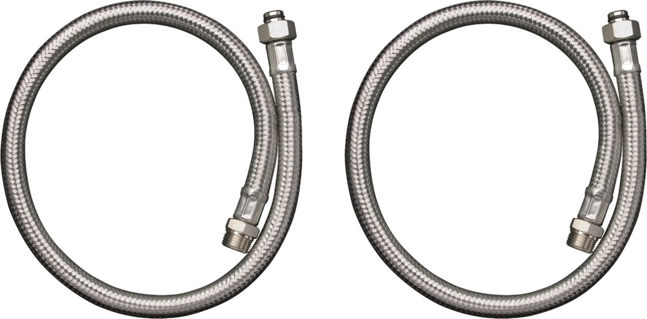 Hansgrohe Anschlußschlauch-Set 2-Loch Thermostat f.Wannenrand heiss/kalt, 96387000 96387000