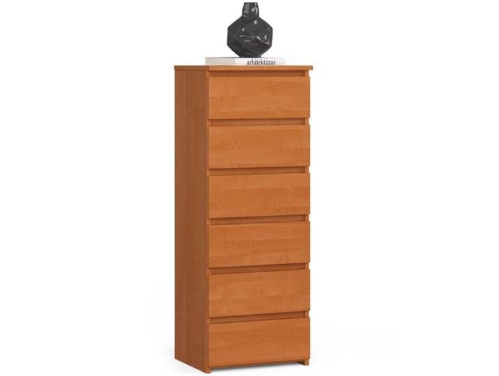 Commode AKORD CL6 Aulne 40 cm 6 tiroirs façade Aulne 40x35x109 cm