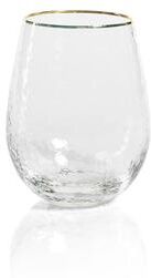 Zodax Cappelletti Stemless All Purpose Glasses, Set of 4