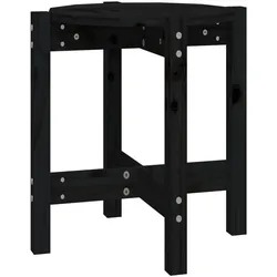 Décoshop26 - Schlichter Designer-Beistelltisch Ø 42,5 x 45 cm massives schwarzes Kiefernholz DEC039898