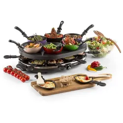 Woklette Tischgrill Raclette Wokset 1200 W 8 Personen Antihaft
