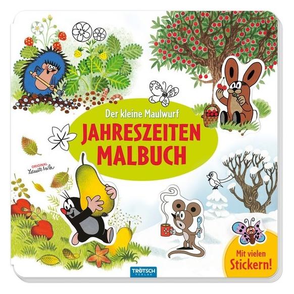 Trötsch Der kleine Maulwurf Jahreszeitenmalbuch Sticker und Malbuch (1 Sticker) (52330)