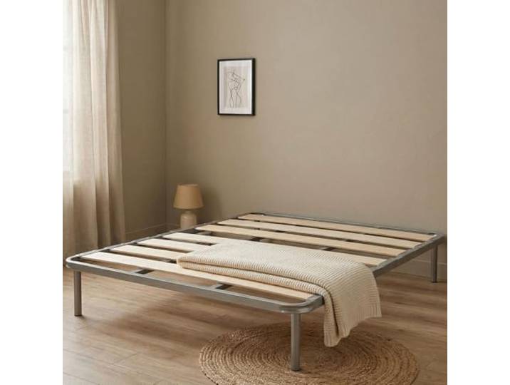 Talamo Italia - Anagaia-Doppelbettgestell, orthopädisches Untergestell mit breiten Lattenrosten, 100 % Made in Italy, 160 x 190 x 31 cm