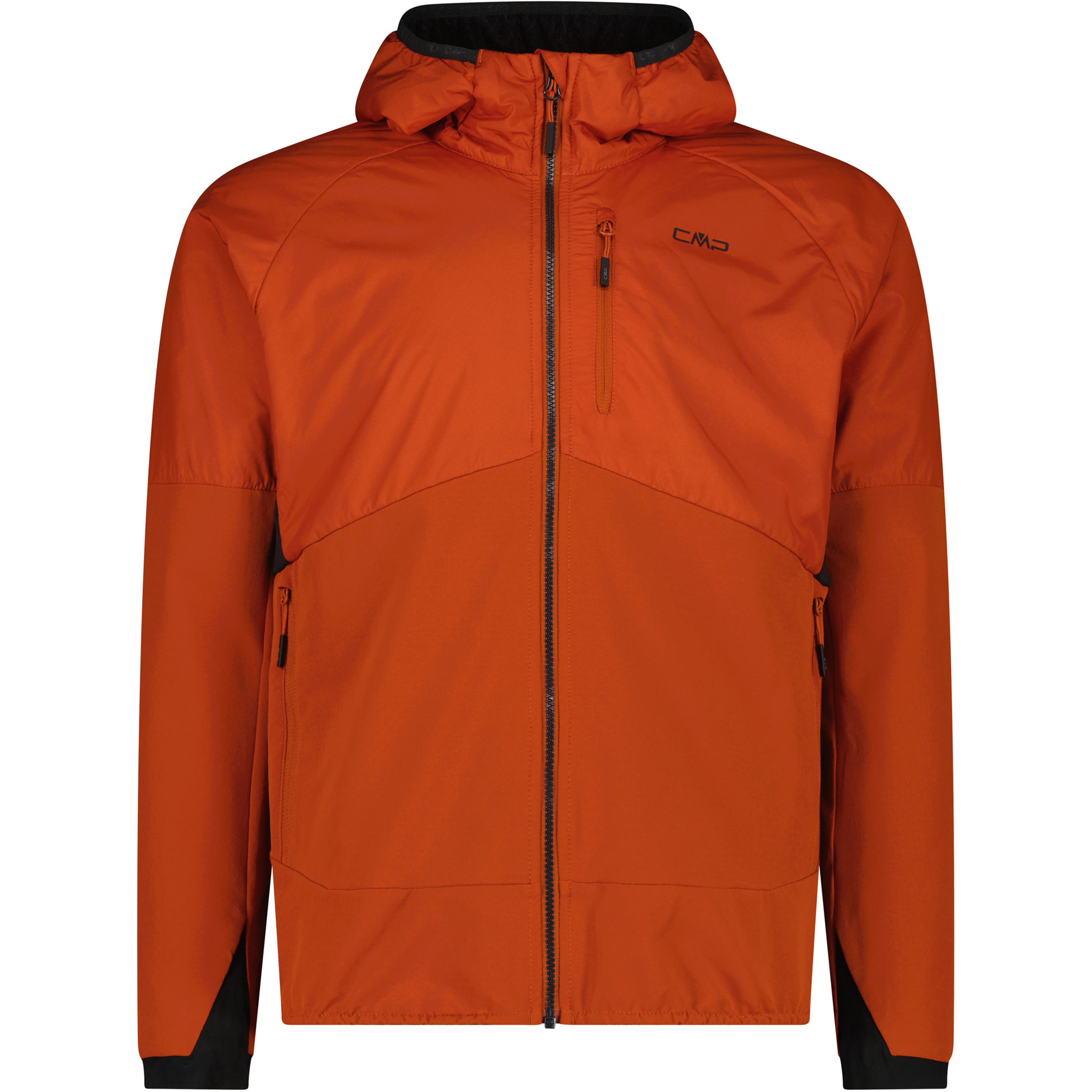 CMP Hybrid Herren Fleecejacke orange Größe M Trekking Wasserabweisend