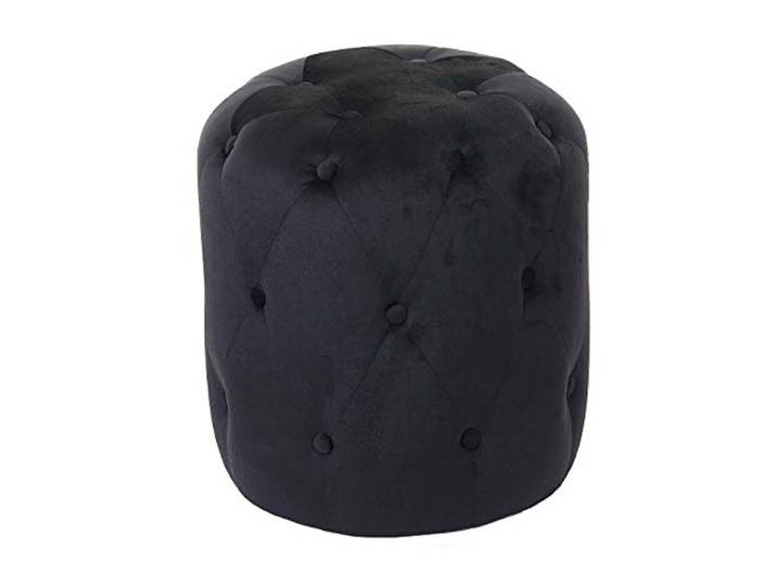 Mendler Hocker HWC-D22 42x39cm - Samt schwarz