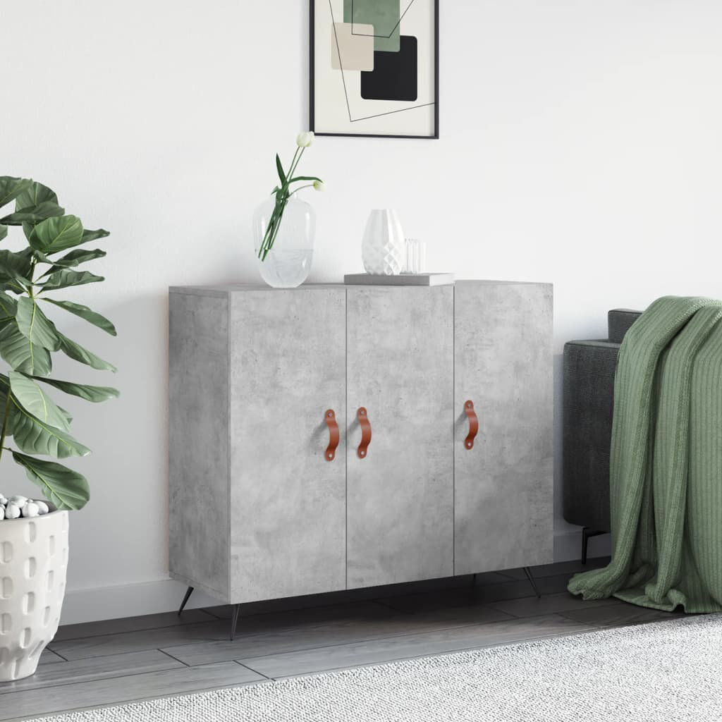George Oliver Colvell 90cm Sideboard Concrete Grey 80cm H X 90cm W X 34cm D