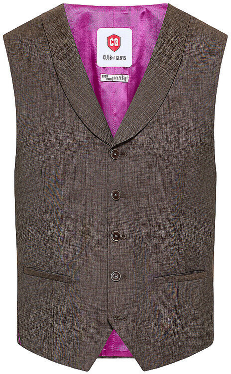 CG - CLUB OF GENTS Anzugweste Slim Fit PHILLIP braun   50 50