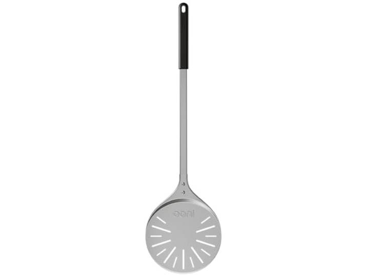 Ooni Pizza Turning Peel - 22,9 cm Geperforeerde Aluminium Pizzaschep, Lichtgewicht Metalen Pizzaschep met Lang Handvat, Pizzagereedschap, Pizzaovenaccesoires