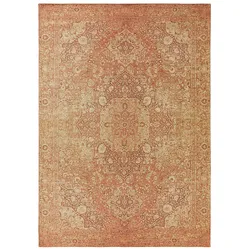 benuta Nest Flachgewebeteppich Frencie Rosa 120x180 cm - Vintage-Stil Teppich im Used-Look