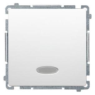 Kontakt Simon Einzeltaster mit LED-Hintergrundbeleuchtung 10AX 250V weiss (BMP1L.01 (WMUL-0P1xxx-1011)