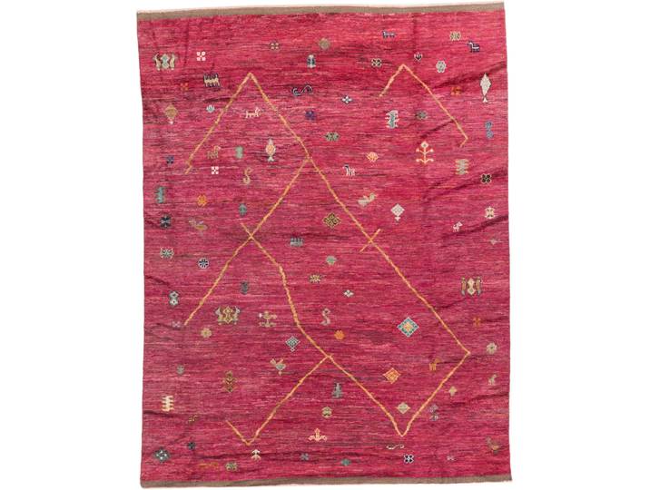 Berber Contemporary Teppich 230x291 Handgeknüpft Modern Orientteppich Designteppich Wolle